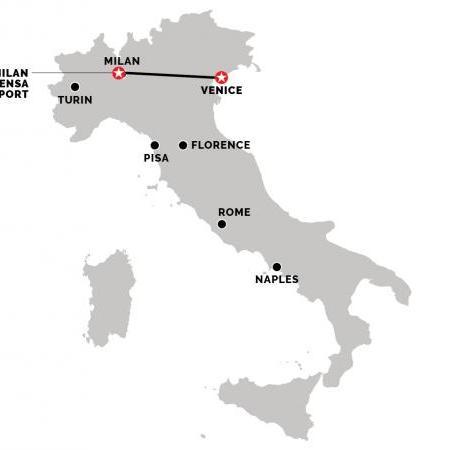 Train from Milan Malpensa Airport to Venice